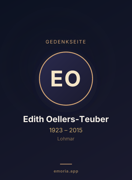 Gedenkportrait von Edith Oellers-Teuber
