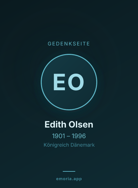Gedenkportrait von Edith Olsen