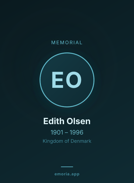 Memorial portrait of Edith Olsen