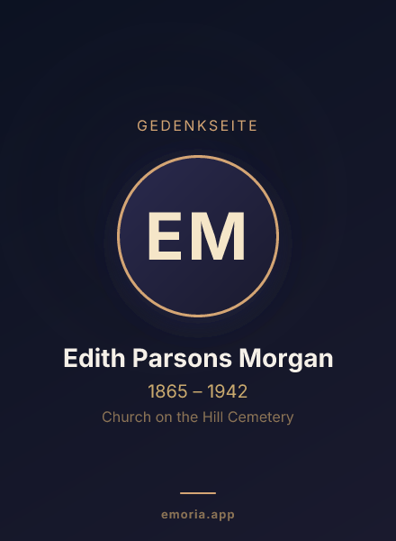Gedenkportrait von Edith Parsons Morgan