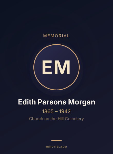 Memorial portrait of Edith Parsons Morgan