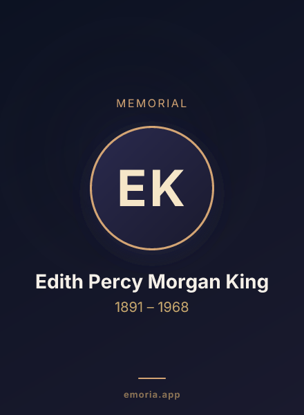 Memorial portrait of Edith Percy Morgan King