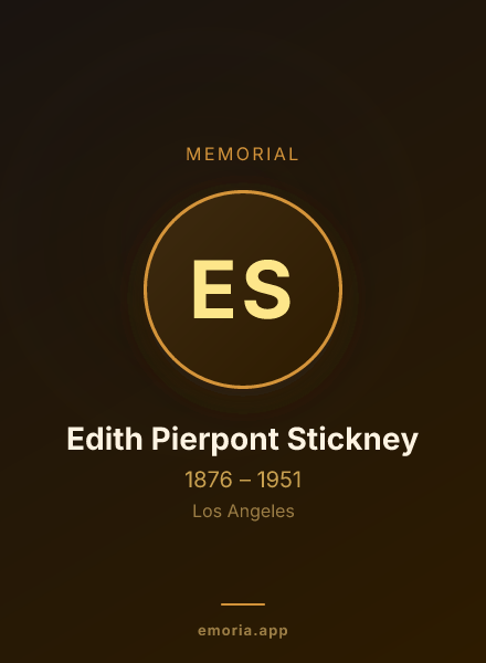 Memorial portrait of Edith Pierpont Stickney