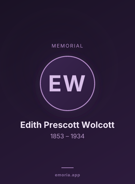 Memorial portrait of Edith Prescott Wolcott