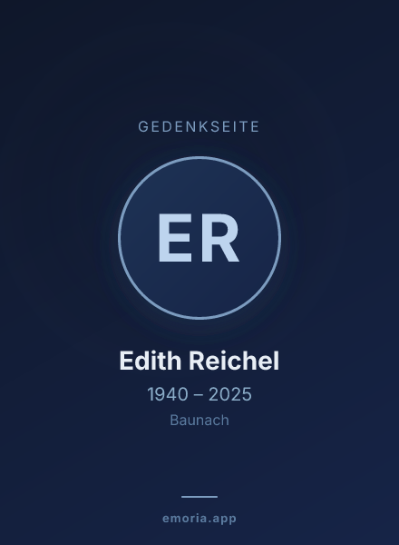 Gedenkportrait von Edith Reichel