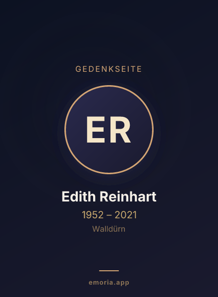 Gedenkportrait von Edith Reinhart