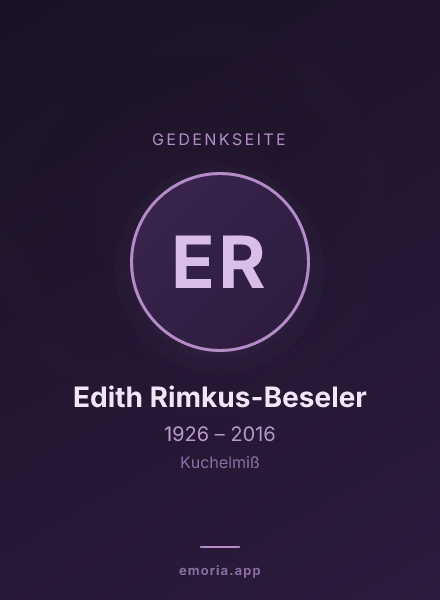 Gedenkportrait von Edith Rimkus-Beseler