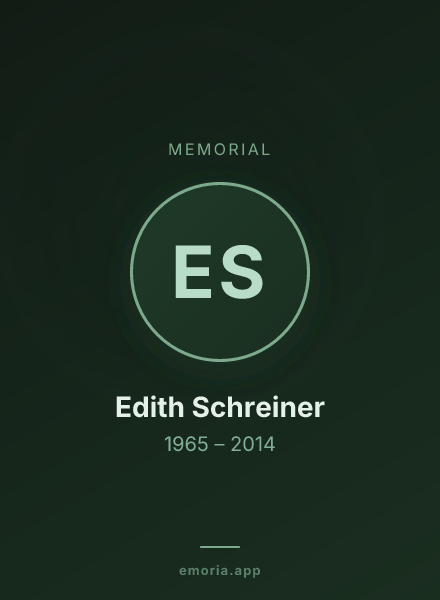 Memorial portrait of Edith Schreiner