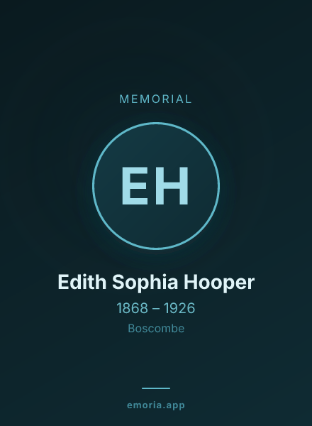 Memorial portrait of Edith Sophia Hooper