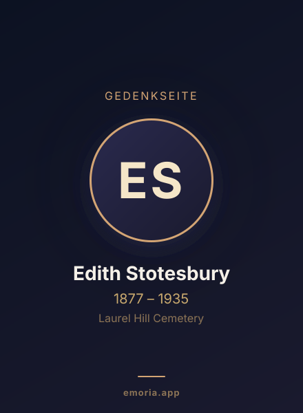 Gedenkportrait von Edith Stotesbury
