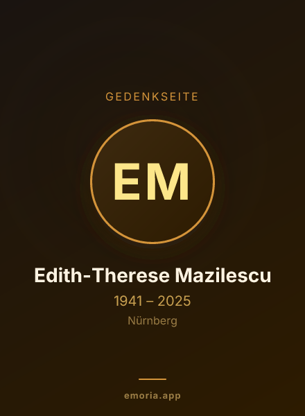 Gedenkportrait von Edith-Therese Mazilescu