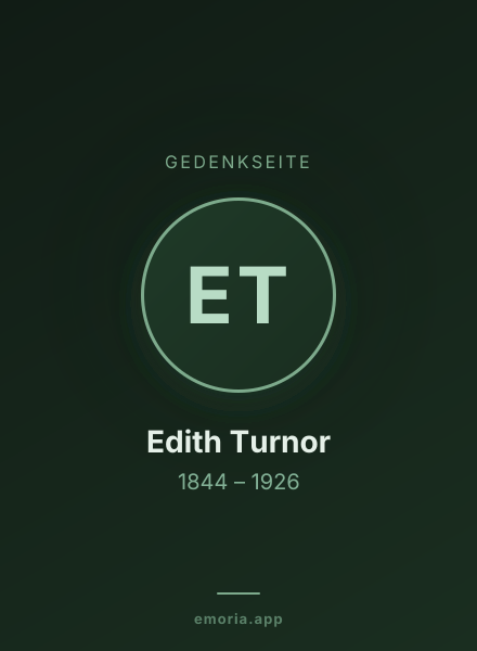 Gedenkportrait von Edith Turnor