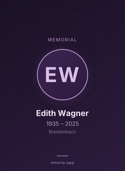Memorial portrait of Edith Wagner