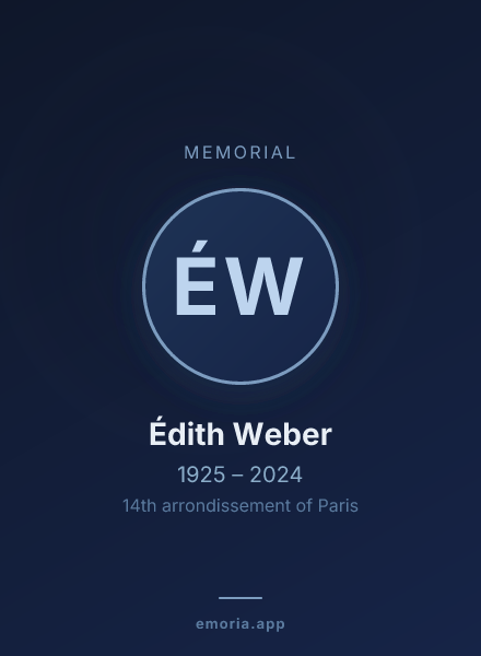 Memorial portrait of Édith Weber