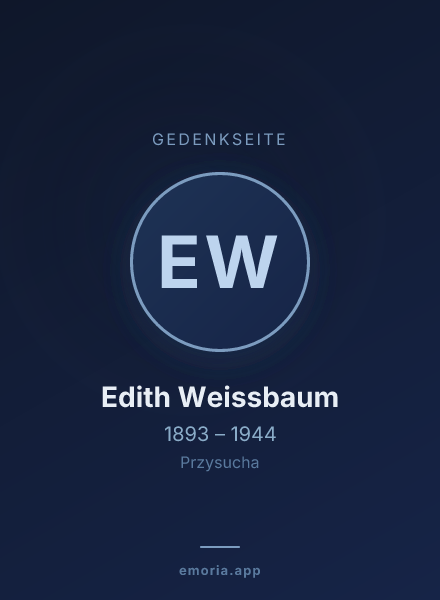 Gedenkportrait von Edith Weissbaum