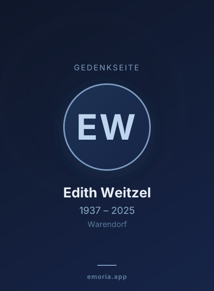 Gedenkportrait von Edith Weitzel