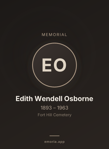 Memorial portrait of Edith Wendell Osborne