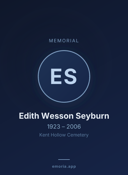 Memorial portrait of Edith Wesson Seyburn