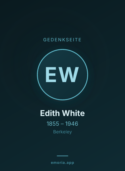 Gedenkportrait von Edith White