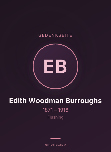 Gedenkportrait von Edith Woodman Burroughs