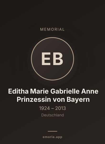 Memorial portrait of Editha Marie Gabrielle Anne Prinzessin von Bayern