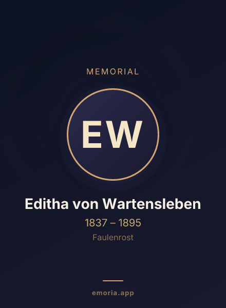 Memorial portrait of Editha von Wartensleben