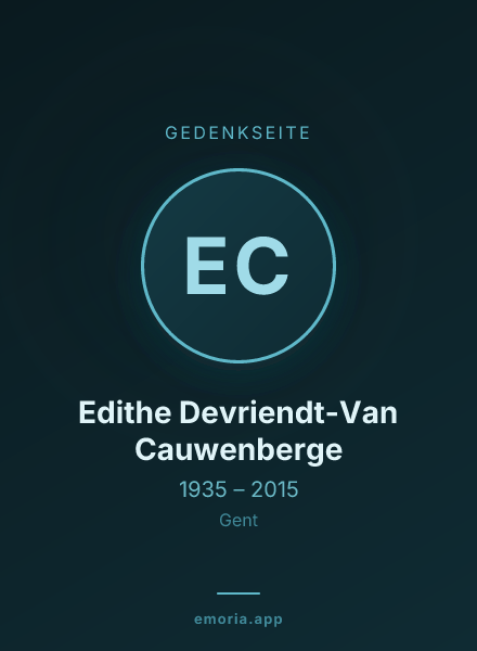 Gedenkportrait von Edithe Devriendt-Van Cauwenberge