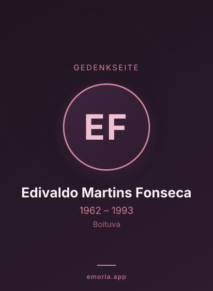 Gedenkportrait von Edivaldo Martins Fonseca