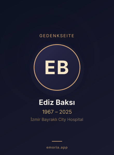 Gedenkportrait von Ediz Baksı