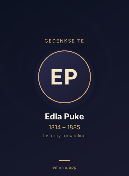 Gedenkportrait von Edla Puke