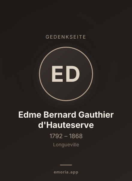 Gedenkportrait von Edme Bernard Gauthier d'Hauteserve