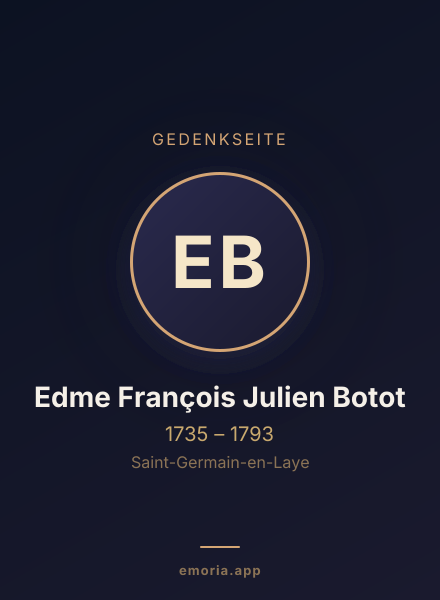 Gedenkportrait von Edme François Julien Botot