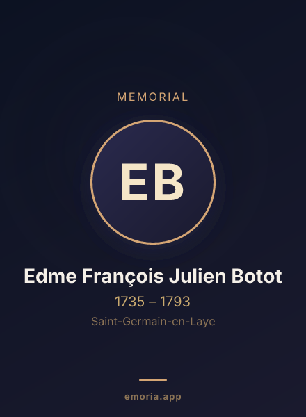 Memorial portrait of Edme François Julien Botot