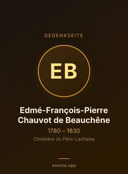 Gedenkportrait von Edmé-François-Pierre Chauvot de Beauchêne