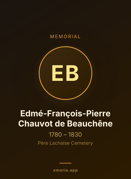 Memorial portrait of Edmé-François-Pierre Chauvot de Beauchêne