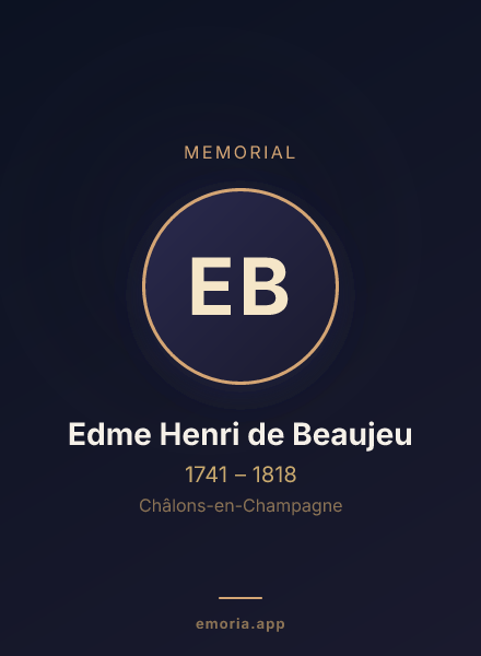Memorial portrait of Edme Henri de Beaujeu