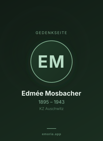 Gedenkportrait von Edmée Mosbacher