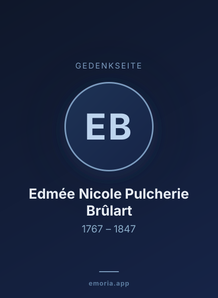 Gedenkportrait von Edmée Nicole Pulcherie Brûlart