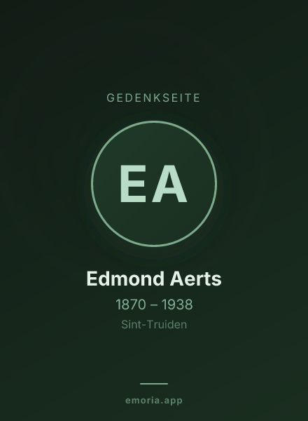Gedenkportrait von Edmond Aerts