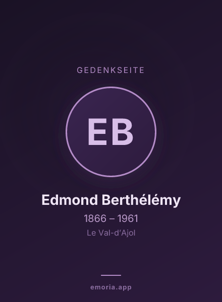 Gedenkportrait von Edmond Berthélémy