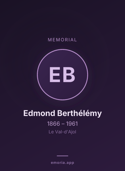 Memorial portrait of Edmond Berthélémy