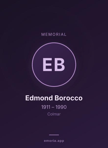 Memorial portrait of Edmond Borocco