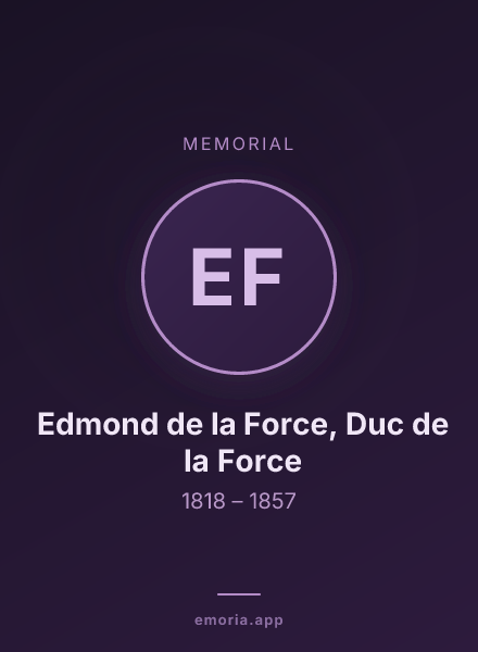 Memorial portrait of Edmond de la Force, Duc de la Force