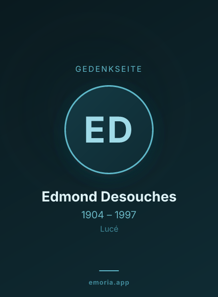 Gedenkportrait von Edmond Desouches