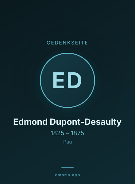 Gedenkportrait von Edmond Dupont-Desaulty