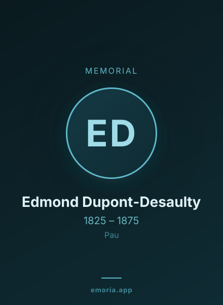 Memorial portrait of Edmond Dupont-Desaulty