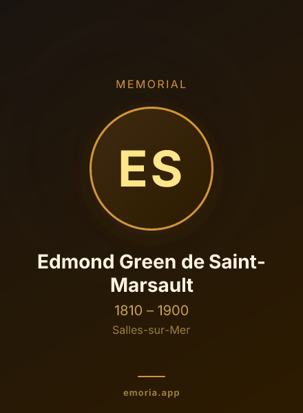 Memorial portrait of Edmond Green de Saint-Marsault