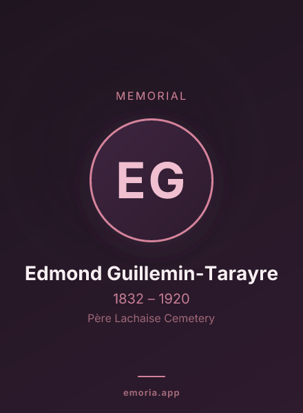 Memorial portrait of Edmond Guillemin-Tarayre