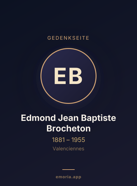Gedenkportrait von Edmond Jean Baptiste Brocheton