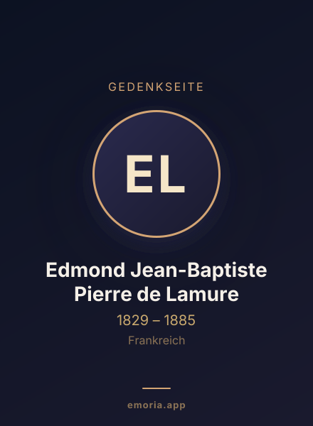 Gedenkportrait von Edmond Jean-Baptiste Pierre de Lamure